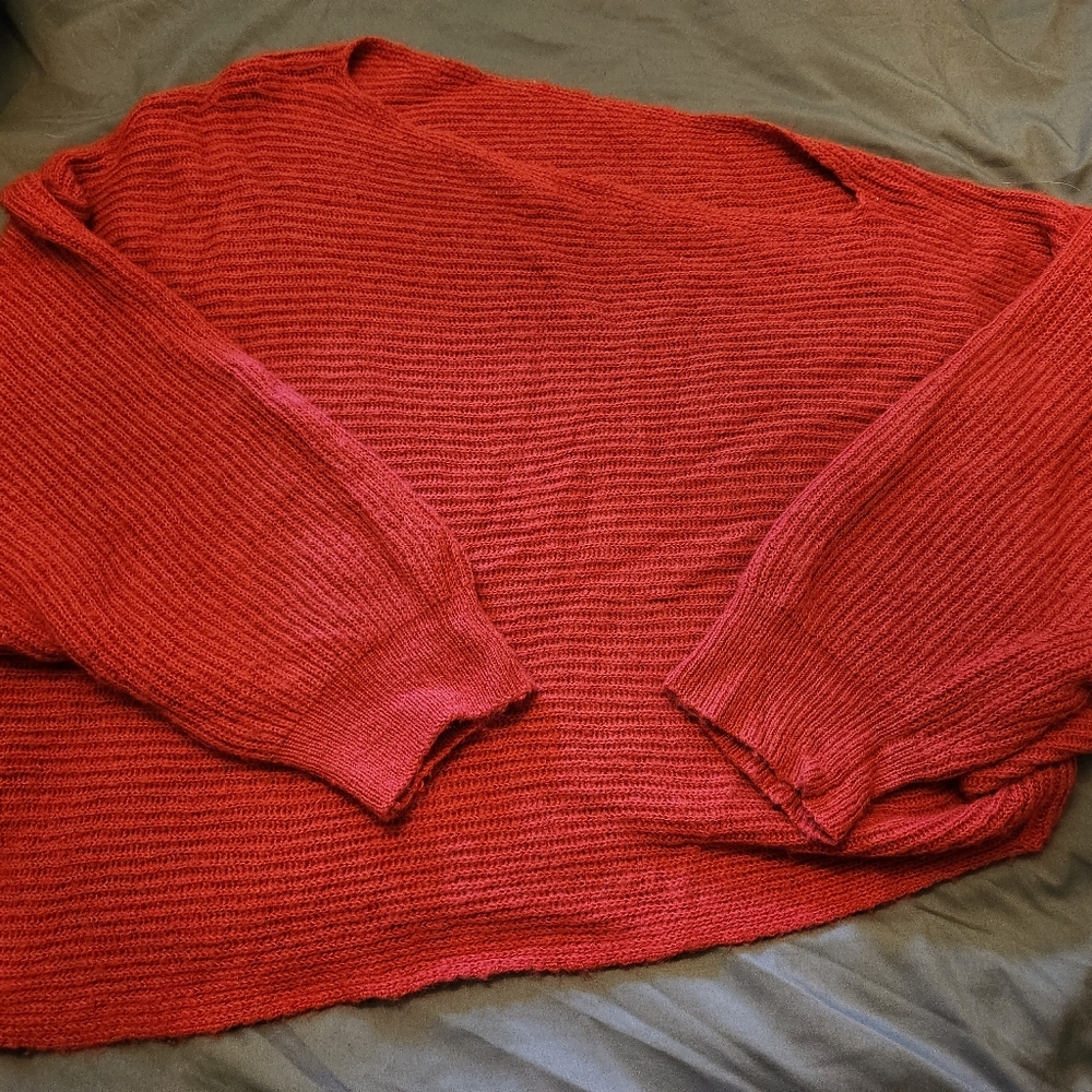 Free people Red Sweater